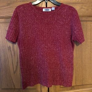 Sweater Material Short Sleeve Shirt